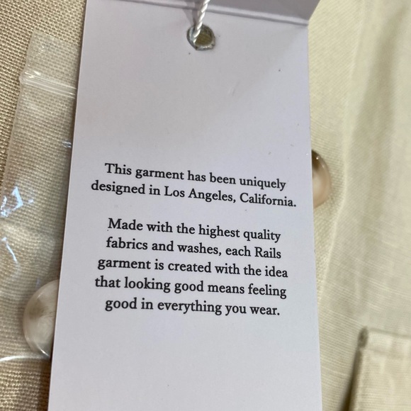 Rails Callie linen blend Utility Jumpsuit in Taupe size M - Picture 14 of 14